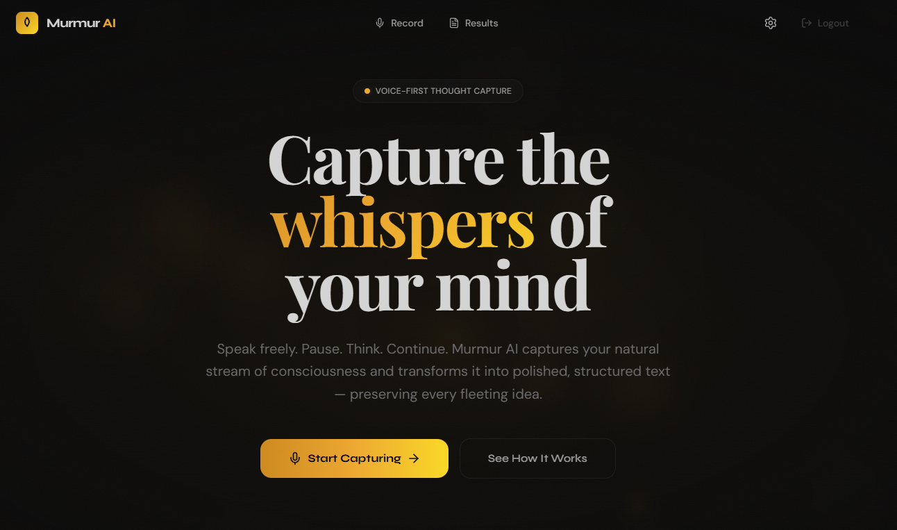 Murmur AI - Voice thought capture